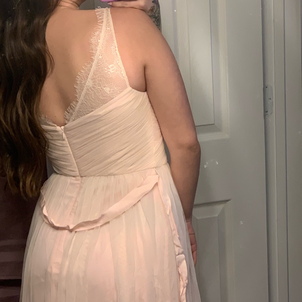 Blush/light pink bridesmaid dress